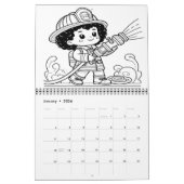 Brave Firefighter Rescue Action Coloring 20xx Kalender (Jan 2026)