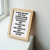 Brave Heart inspirierendes Mini-Gedicht Poster