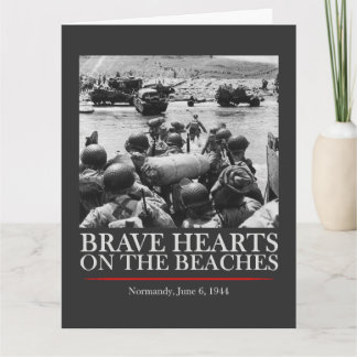 Brave Hearts On The Beaches - WW2 D-day Karte