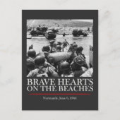Brave Hearts On The Beaches - WW2 D-day Postkarte (Vorderseite)
