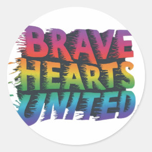 Brave Hearts United Runder Aufkleber
