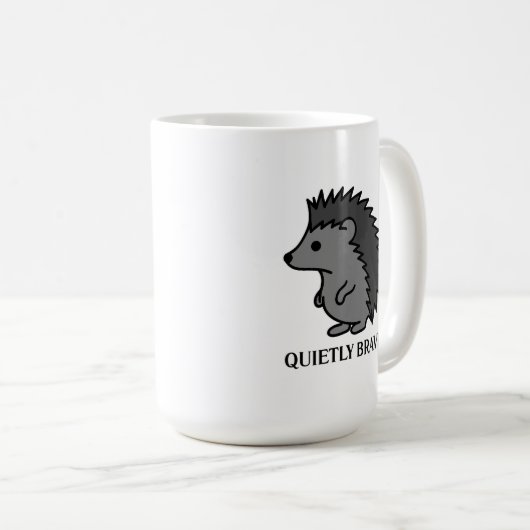 Brave Hedgehog Kaffeetasse (VorderseiteRechts)