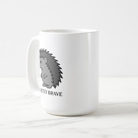 Brave Hedgehog Kaffeetasse (Vorderseite Links)