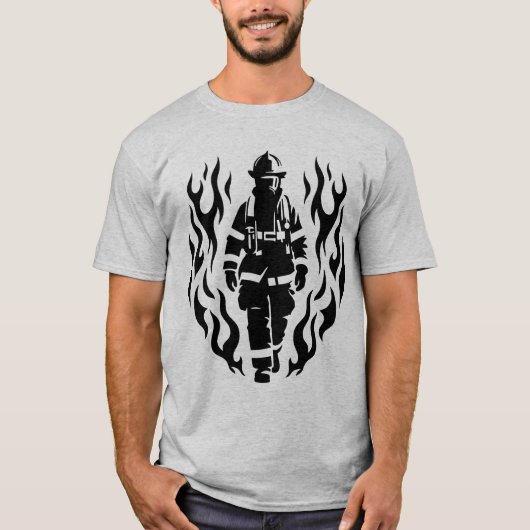 Brave Hero Fireman Feuerwehrmann T-Shirt (Vorderseite)