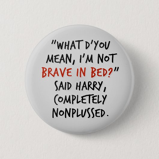 Brave im Bett Button (Vorderseite)