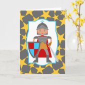 Brave Knight Boy Birthday Party Karte (Gelbe Blume)