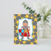 Brave Knight Boy Birthday Party Postkarte (Stehend Vorderseite)