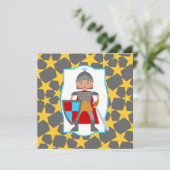 Brave Knight Boy Geburtstagsparty Einladung (Stehend Vorderseite)