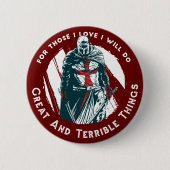 Brave Knight Quote Design Button (Vorderseite)