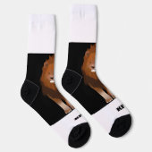 Brave Lion mit King Text bedruckt Stilvoll aussehe Socken (Rechts)