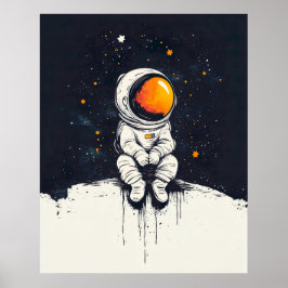 Brave Little Astronaut Poster