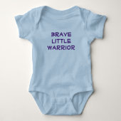 Brave Little Warrior Fighter Baby Boy Romper Baby Strampler (Vorderseite)