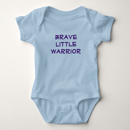 Brave Little Warrior Fighter Baby Boy Romper Baby Strampler (Vorderseite)