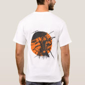 Brave Man Graphic T-Shirt | Black & Orange Design (Rückseite)