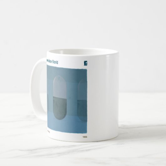 Brave New World Aldous Huxley Dystopian Social Sci Kaffeetasse (Vorderseite Links)
