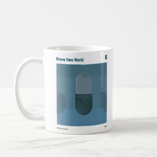 Brave New World Aldous Huxley Dystopian Social Sci Kaffeetasse (Links)