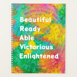 BRAVE Rainbow Gefärbte Krawatte Boho Planner Planer