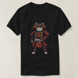Brave Samurai Cat Warrior T-Shirt