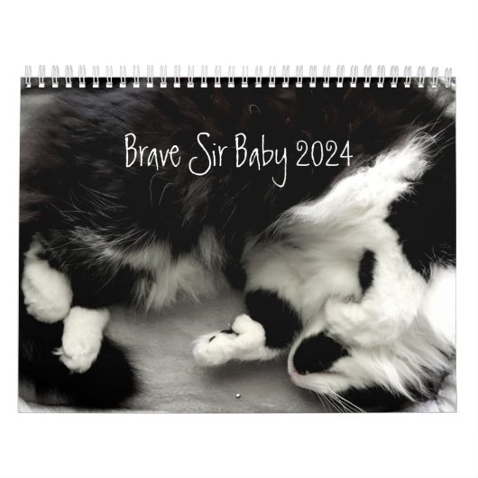 Brave Sir Baby Tuxedo Cat Kalender (Titelbild)