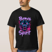Brave Spirit Neon Panther Graffiti T - Shirt (Vorderseite)