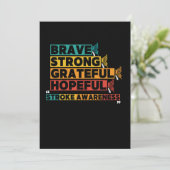 Brave starke hoffnungsvolle Schlaganfall Bewusstse Einladung (Stehend Vorderseite)