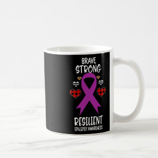 Brave starke widerstandsfähige Epilepsie Awareness Kaffeetasse