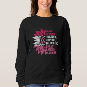Brave Strong Grateful Breast Cancer Awareness Sweatshirt
