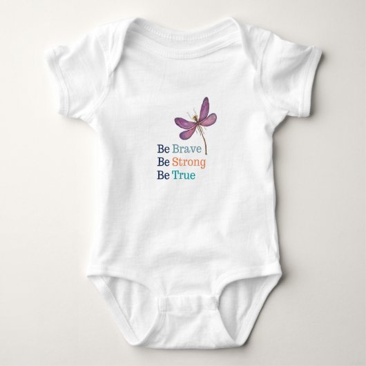 Brave Strong True Dragonfly Baby Strampler (Vorderseite)