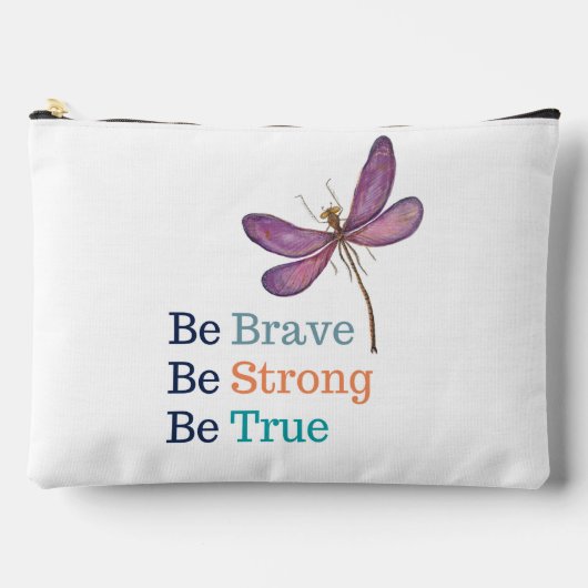 Brave Strong True Dragonfly Makeup Bag Zubehörtasche (Vorderseite)