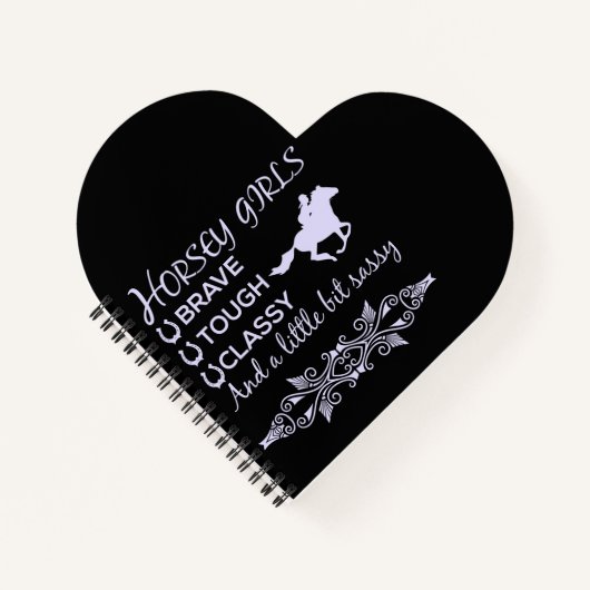 Brave Tough Classy Horse Notizblock (Vorderseite)