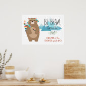 Brave Tribal Bear Niedliches Kinderzimmer Poster (Küche)