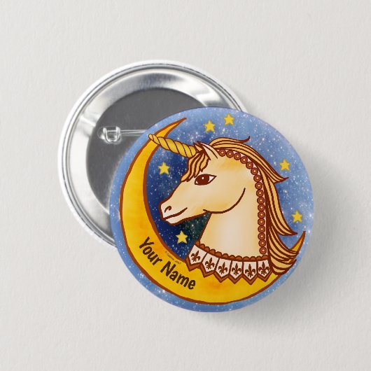 Brave Unicorn-Button Button (Vorne & Hinten)