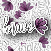 Brave Word Blume Notebook | Die Aufkleber