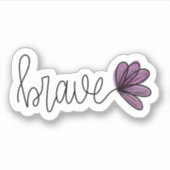 Brave Word Blume Notebook | Die Aufkleber (Vorderseite)