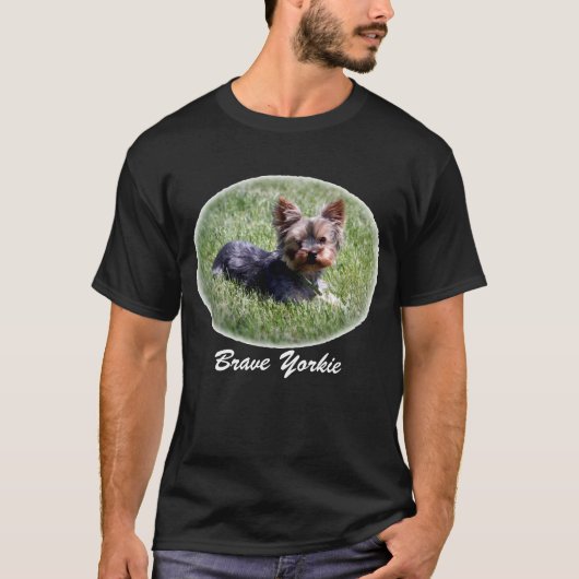 Brave Yorkie Dog T - Shirt (Vorderseite)