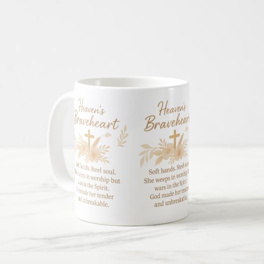Braveheart des Himmels Kaffeetasse (Vorderseite Links)