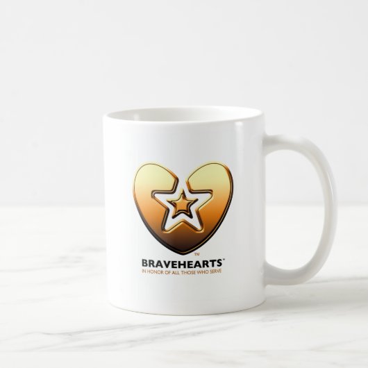 Bravehearts Logo-Gold Kaffeetasse (Rechts)