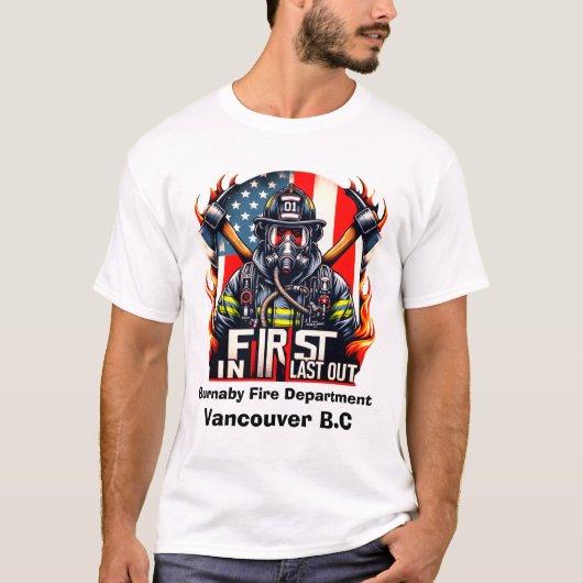 Braver Feuerwehrmann bereit T-Shirt (Vorderseite)