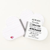 Braver, schlauer, liebte inspirierendes Zitat Notizblock (Innenseite)