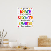 Braver Smarter Rainbow-Klassenposter Poster (Küche)