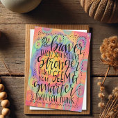 Braver, stärker, schlauer, inspirierender Abschlus Karte