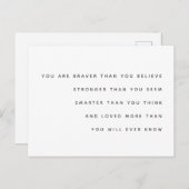 Braver Stronger Smarter Love | Milne Zitat modern Postkarte (Vorne/Hinten)