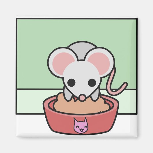 Bravery Cat Rat Magnet (Vorne)