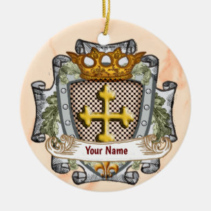Braves Familienwappen Keramik Ornament