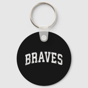 Braves-Maskottchen Vintage-Athletik-Sportname Desi Schlüsselanhänger