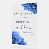 Bravest Blue Wedding Begrüßung Akryllische Zeichen Acrylschild (Winkel)