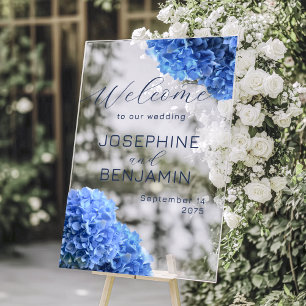 Bravest Blue Wedding Begrüßung Akryllische Zeichen Acrylschild