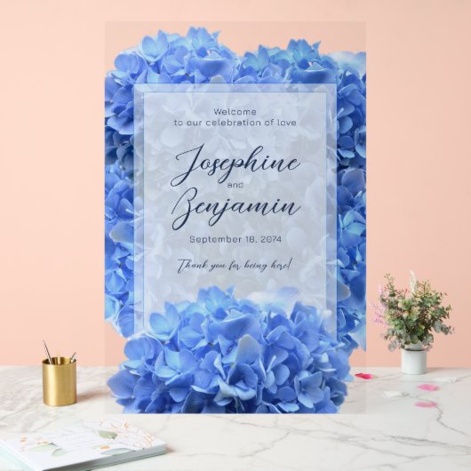 Bravest Blue Wedding Willkommensschild Acrylschild (Hochzeit)