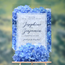 Bravest Blue Wedding Willkommensschild