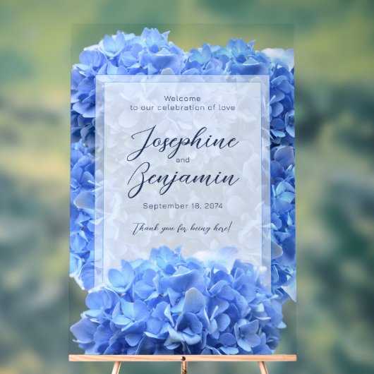 Bravest Blue Wedding Willkommensschild Acrylschild (Neutral)